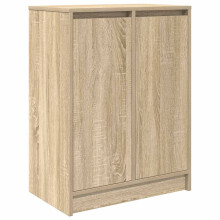 (sonoma oak) vidaXL Shoe Cabinet Smoked Oak 57x34x76 cm Engineered Wood shoe rack