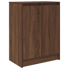 (brown oak) vidaXL Shoe Cabinet Smoked Oak 57x34x76 cm Engineered Wood shoe rack