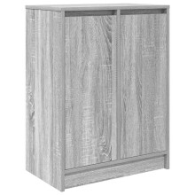 (grey sonoma) vidaXL Shoe Cabinet Smoked Oak 57x34x76 cm Engineered Wood shoe rack