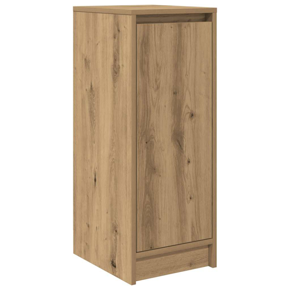 Vidaxl Shoe Cabinet Artisan Oak 29.5X34x76 Cm Engineered Wood, Brown - Image 3