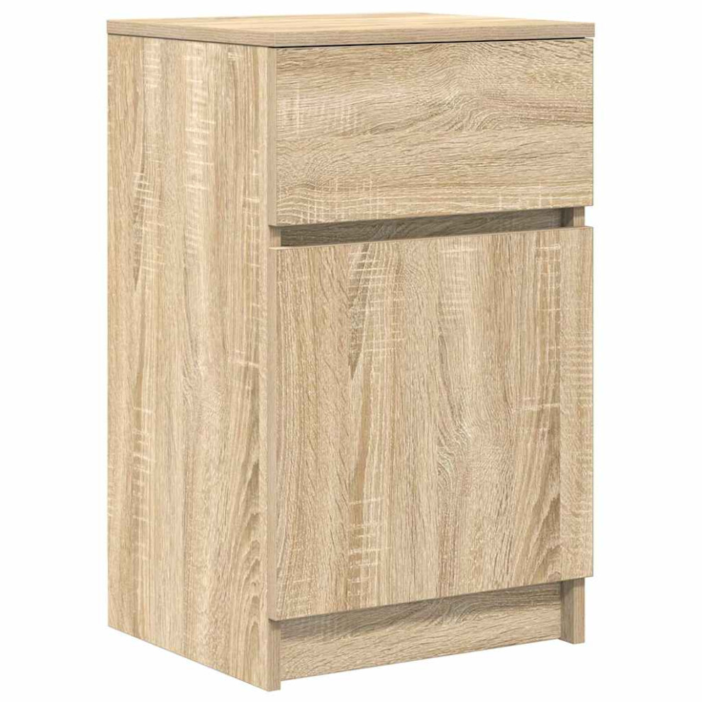 (sonoma oak, 1 pcs) vidaXL Bedside Cabinet Grey Sonoma 39x35x65 Cm Engineered Wood Bedside Table