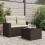 VidaXL vidaXL Gartentisch mit Glasplatte Braun 55x55x37 cm Poly Rattan 3