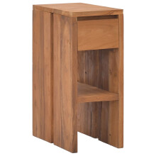 vidaXL Solid Teak Wood Bedside Cabinet Nightstand Wooden Bed Stand Side Table
