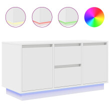 (white, 100 cm) vidaXL TV Cabinet with LED Lights Old Wood 193.5x41x50 cm TV stand