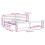 VidaXL vidaXL Bed Frame with Headboard White 180x200 cm Super King Solid Wood Pine 4