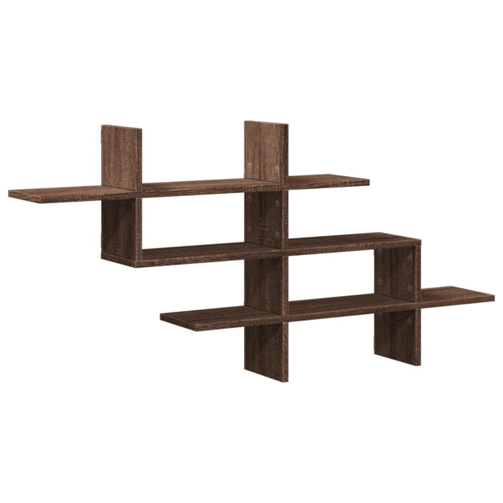 Vidaxl Wall Shelf Floating Shelf Wall Storage Shelf Oak Engineered Wood Brown
