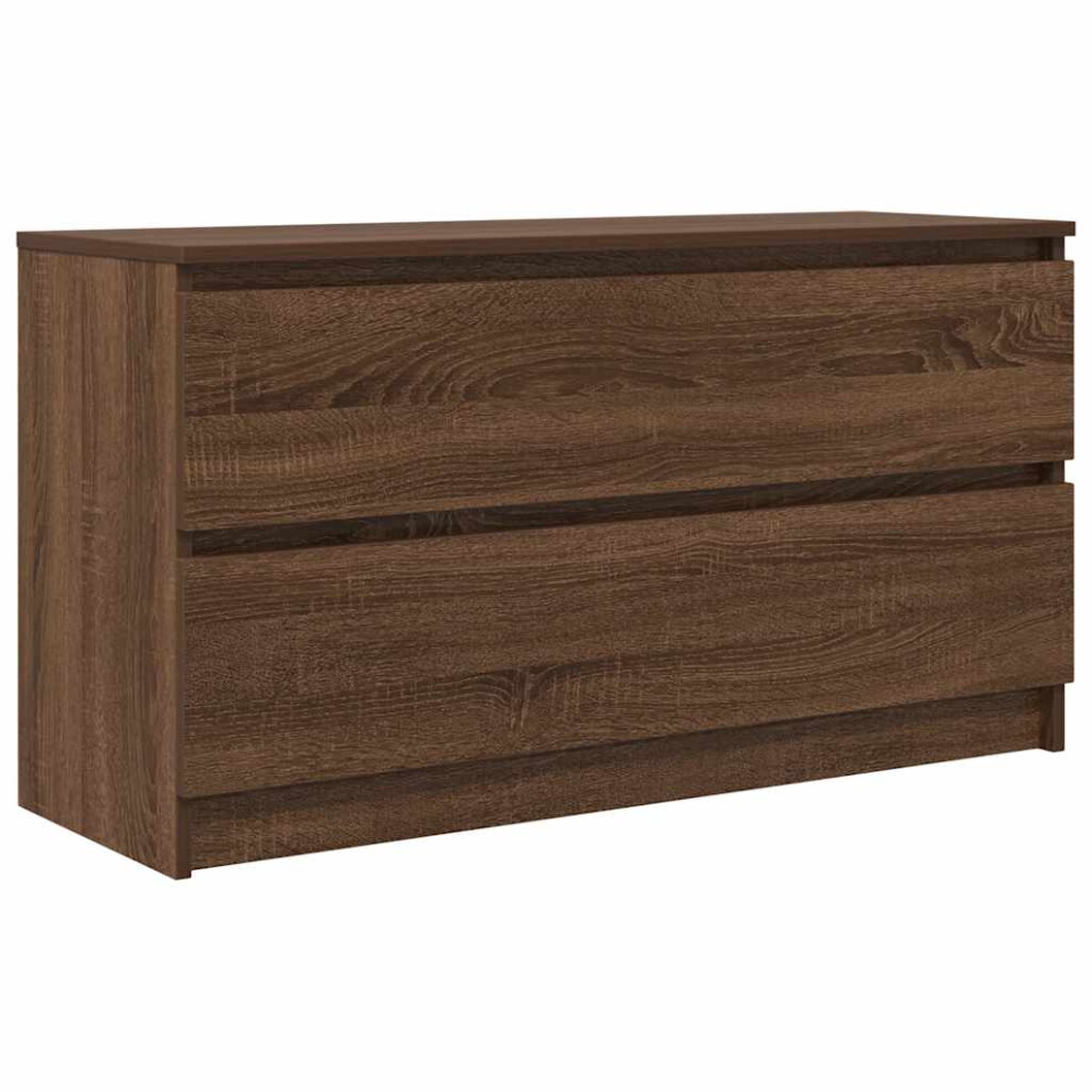 vidaXL TV Cabinet Brown Oak 100x35x54 Cm Engineered Wood Tv Stand Tv Sideboard