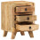 VidaXL vidaXL Bedside Cabinet 37x32x50 cm Solid Wood Rough Mango bedside table 5