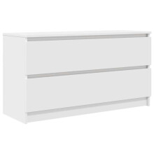 vidaXL White TV Cabinet 100x35x54 cm - Engineered Wood TV Stand with 2 Drawers | 861805