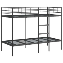 vidaXL Etagenbett ohne Matratze Schwarz 90x190 cm Stahl