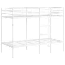 vidaXL Etagenbett ohne Matratze Weiß 90x190 cm Stahl