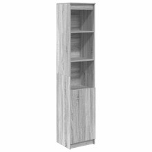 (grey sonoma, 37.5 cm) vidaXL Highboard Black Oak 37.5x35x180 cm Engineered Wood cabinet side cabinet