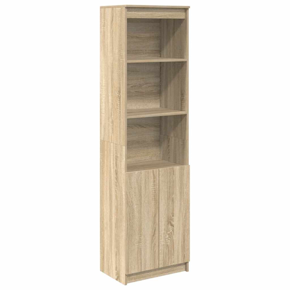 Vidaxl (Sonoma Oak, 50 Cm) Highboard Black Oak 37.5X35x180 Cm Engineered Wood Cabinet Side Cabinet