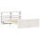 VidaXL vidaXL Bed Frame with Headboard White 150x200 cm King Size Solid Wood Pine 3