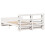 VidaXL vidaXL Bed Frame with Headboard White 150x200 cm King Size Solid Wood Pine 8