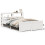 VidaXL vidaXL Bed Frame with Headboard White 150x200 cm King Size Solid Wood Pine 2