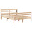 VidaXL vidaXL Bed Frame with Headboard Bed Base 150x200 cm King Size Solid Wood Pine 3