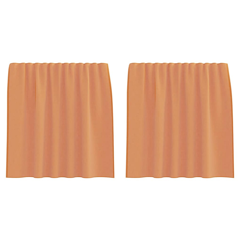 vidaXL Voile Curtains with Loops 2 pcs Terracotta 140x140 cm net curtain