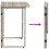 VidaXL vidaXL Gartentisch Klappbar Hellgrau 90x51x75 cm Poly Rattan 7