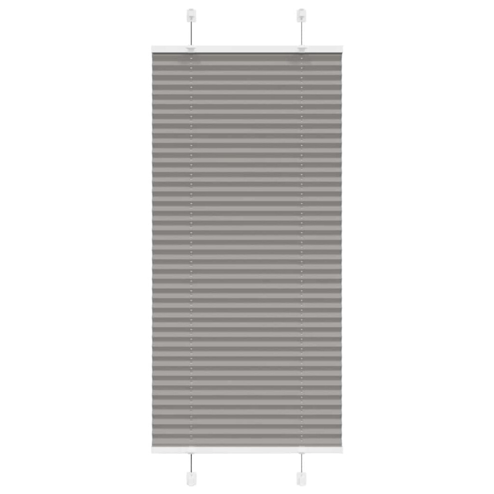 Vidaxl (, 60 X 100 Cm) Pleated Blind 60X100 Cm Fabric Width 59.4 Cm Polyester Anthracite