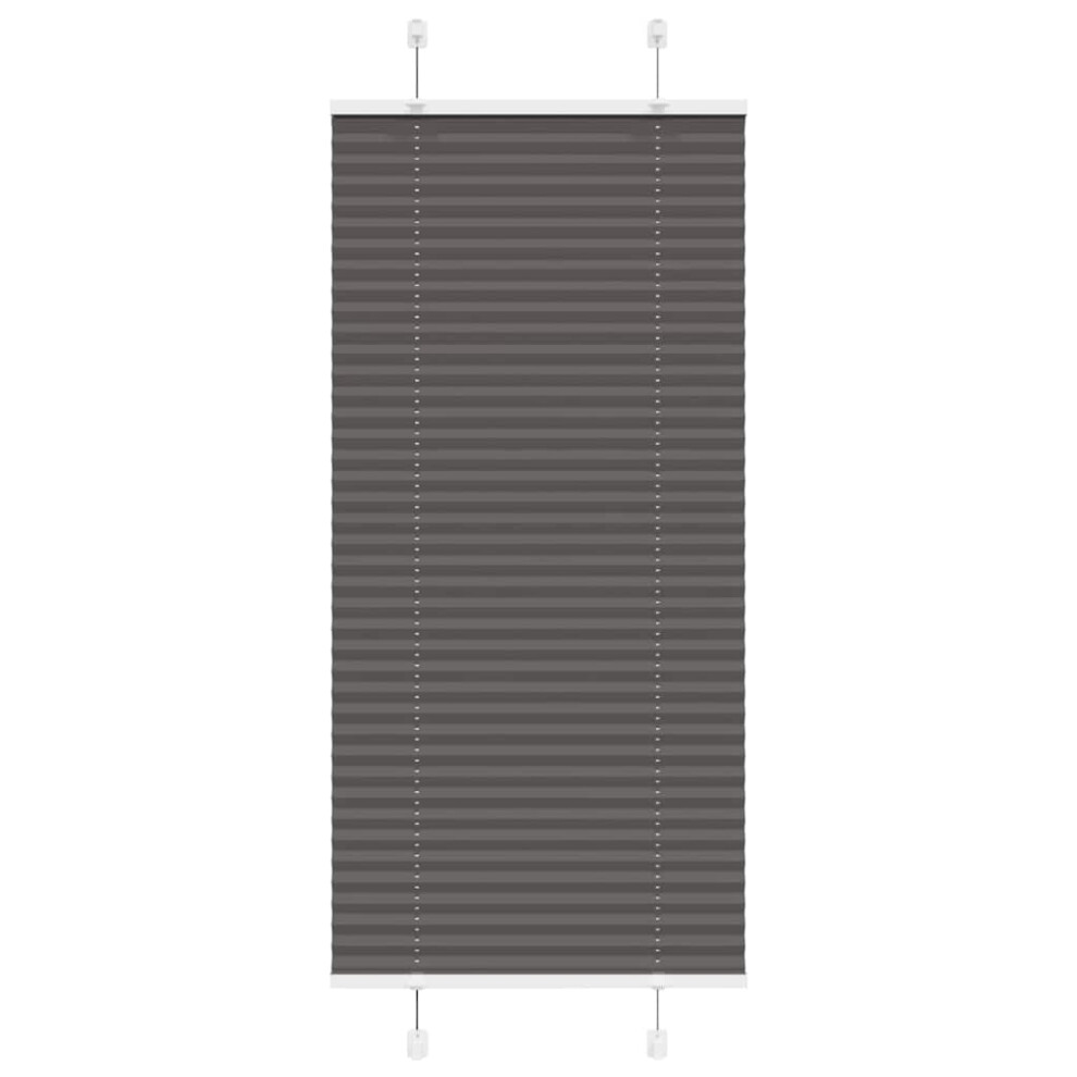 Vidaxl (Black, 60 X 150 Cm) Pleated Blind Anthracite 60X100 Cm Fabric Width 59.4 Cm Polyester