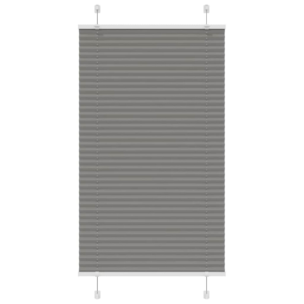 Vidaxl (, 70 X 150 Cm) Pleated Blind 60X100 Cm Fabric Width 59.4 Cm Polyester Anthracite