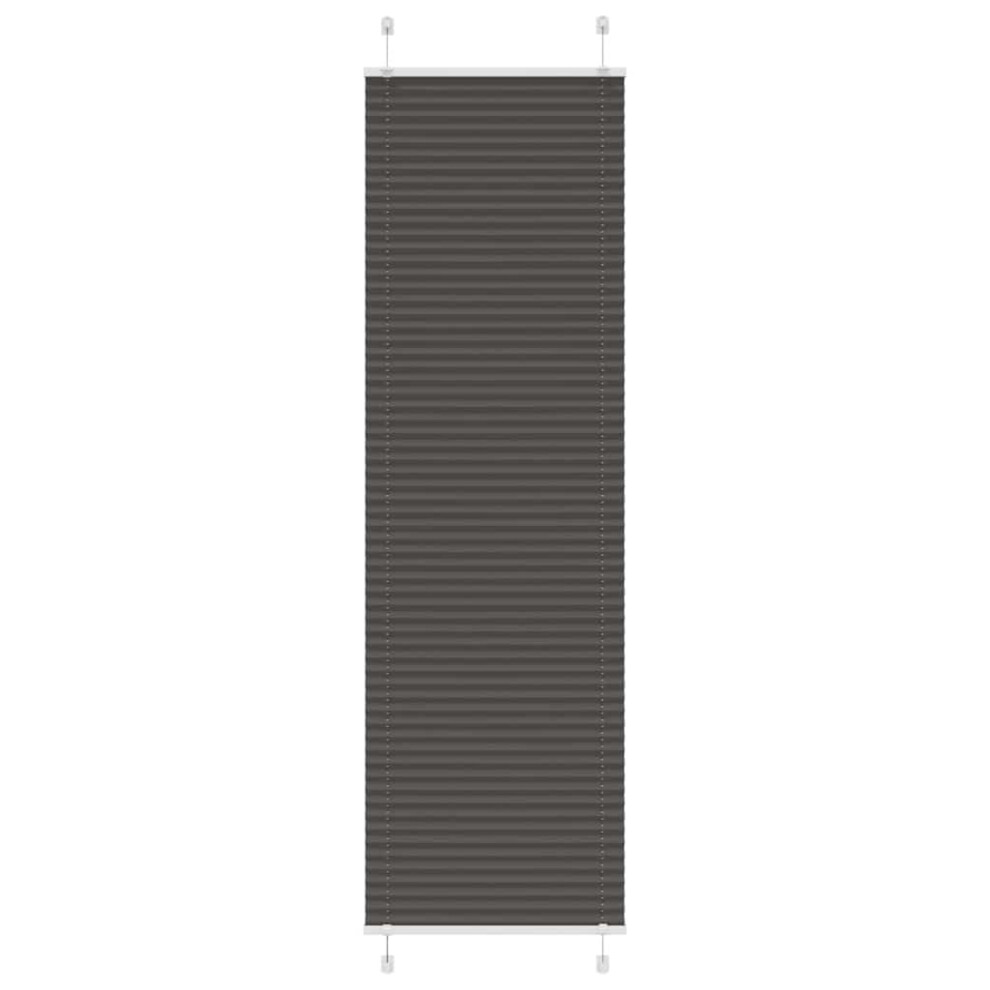 Vidaxl (, 65 X 200 Cm) Pleated Blind 60X100 Cm Fabric Width 59.4 Cm Polyester Black/Anthracite