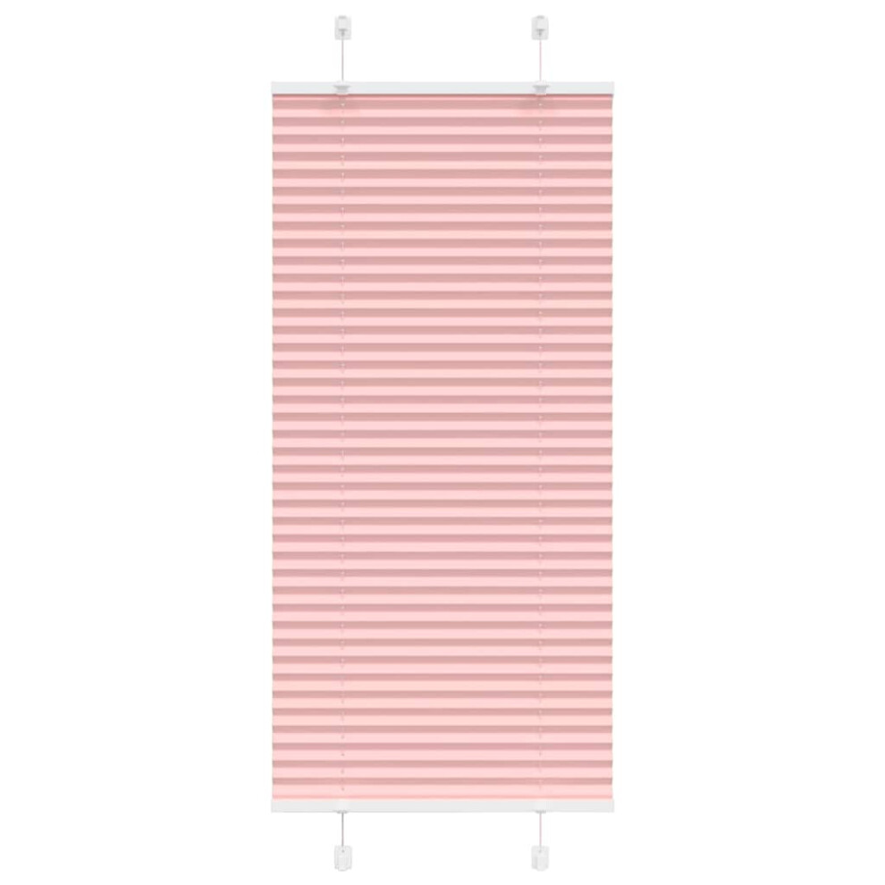 Vidaxl (, 65 X 150 Cm) Pleated Blind 60X100 Cm Fabric Width 59.4 Cm Polyester Pink/Anthracite