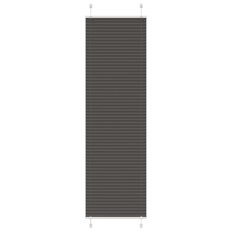 Vidaxl (Black, 55 X 200 Cm) Pleated Blind Anthracite 60X100 Cm Fabric Width 59.4 Cm Polyester