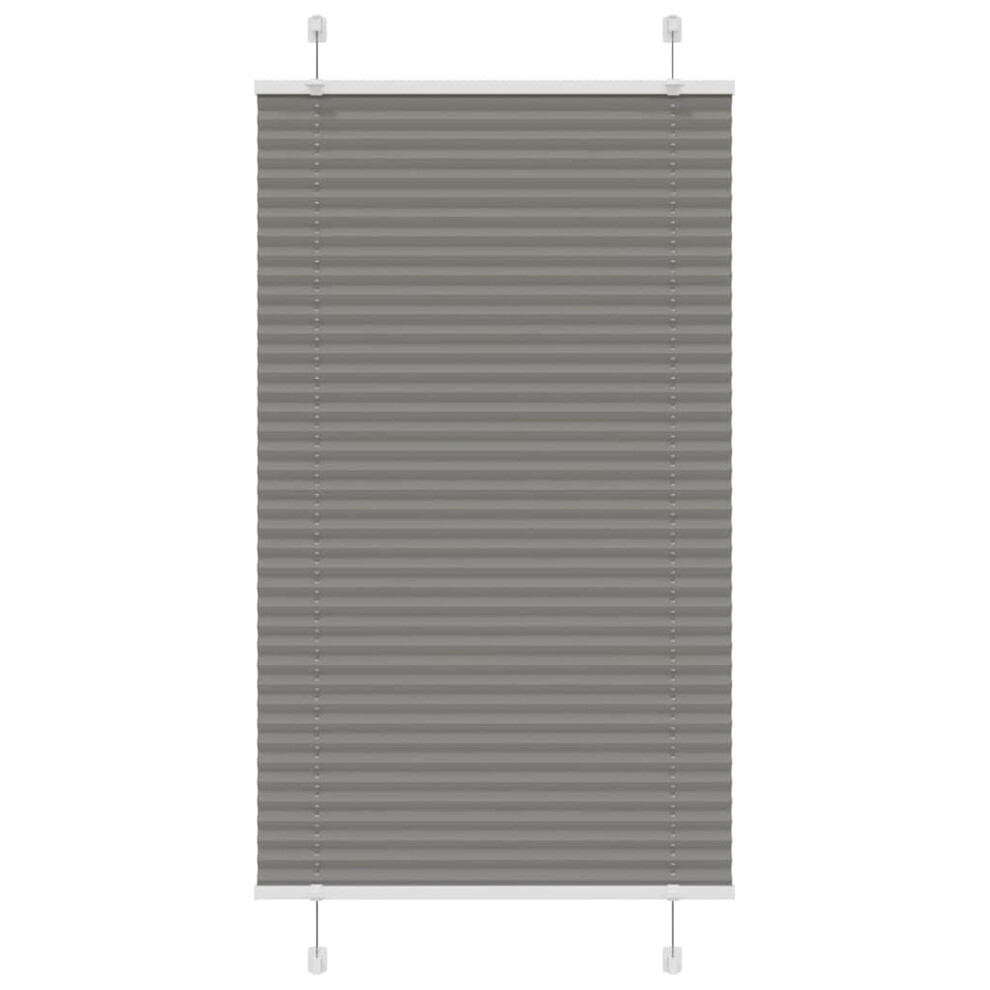 Vidaxl (, 70 X 100 Cm) Pleated Blind 60X100 Cm Fabric Width 59.4 Cm Polyester Anthracite