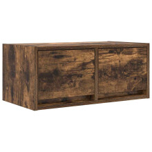 vidaXL TV Cabinet Smoked Oak 60x31x25.5 cm Engineered Wood TV bench