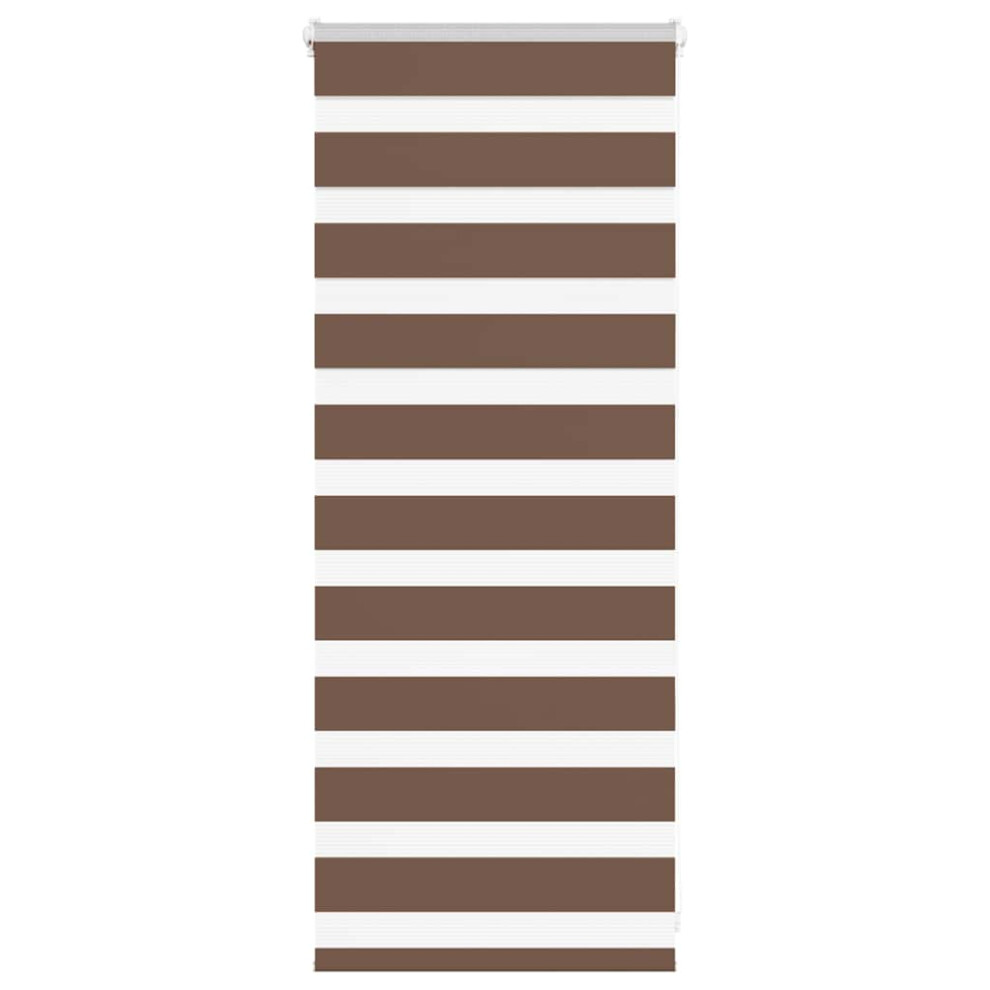 Vidaxl (, 55 X 100 Cm) Zebra Blind 45X230 Cm Fabric Width 40.9 Cm Polyester Brown/Dark/Grey