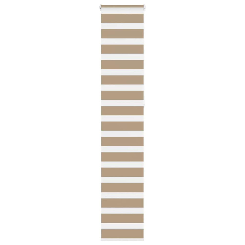 Vidaxl (Sand 40 X 230 Cm) Zebra Blind 45X230 Cm Fabric Width 40.9 Cm Polyester Brown/Dark/Grey