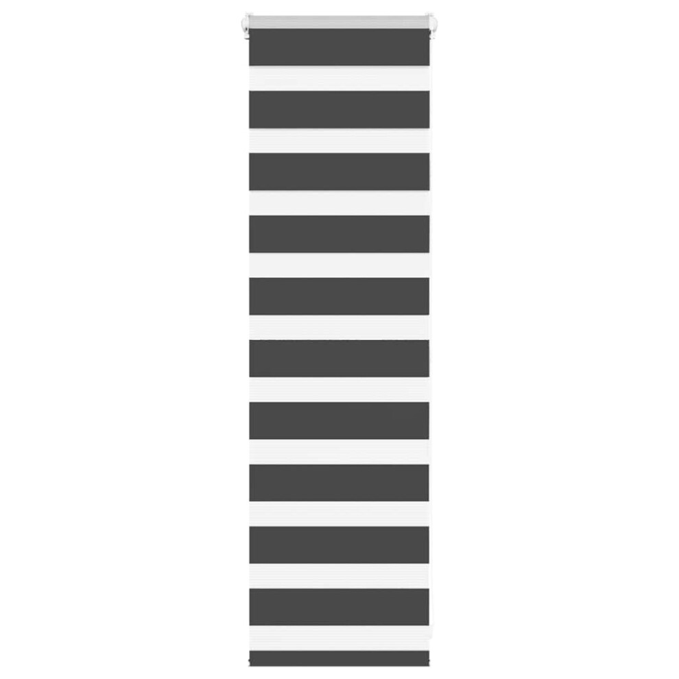 Vidaxl (, 55 X 100 Cm) Zebra Blind 45X230 Cm Fabric Width 40.9 Cm Polyester Black/Dark/Grey