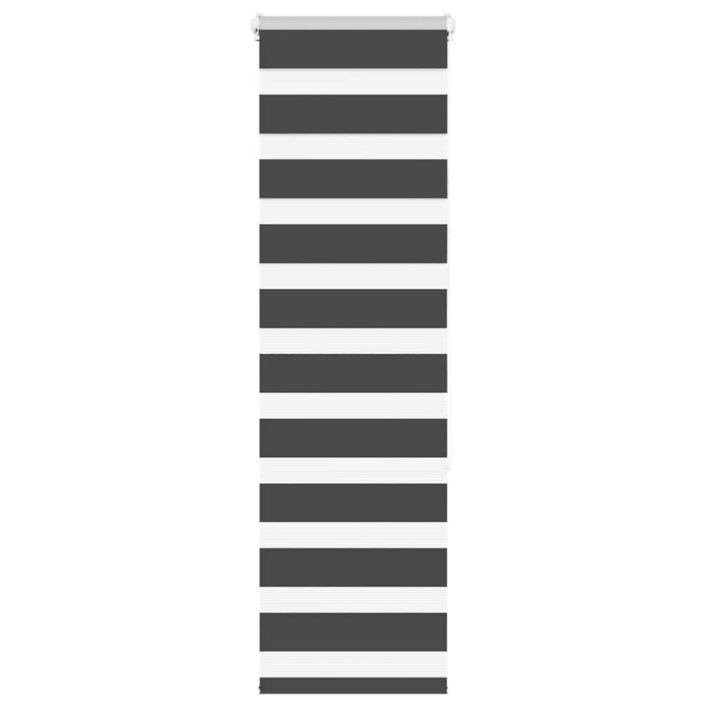 Vidaxl (Black, 40 X 150 Cm) Zebra Blind Dark Grey 45X230 Cm Fabric Width 40.9 Cm Polyester