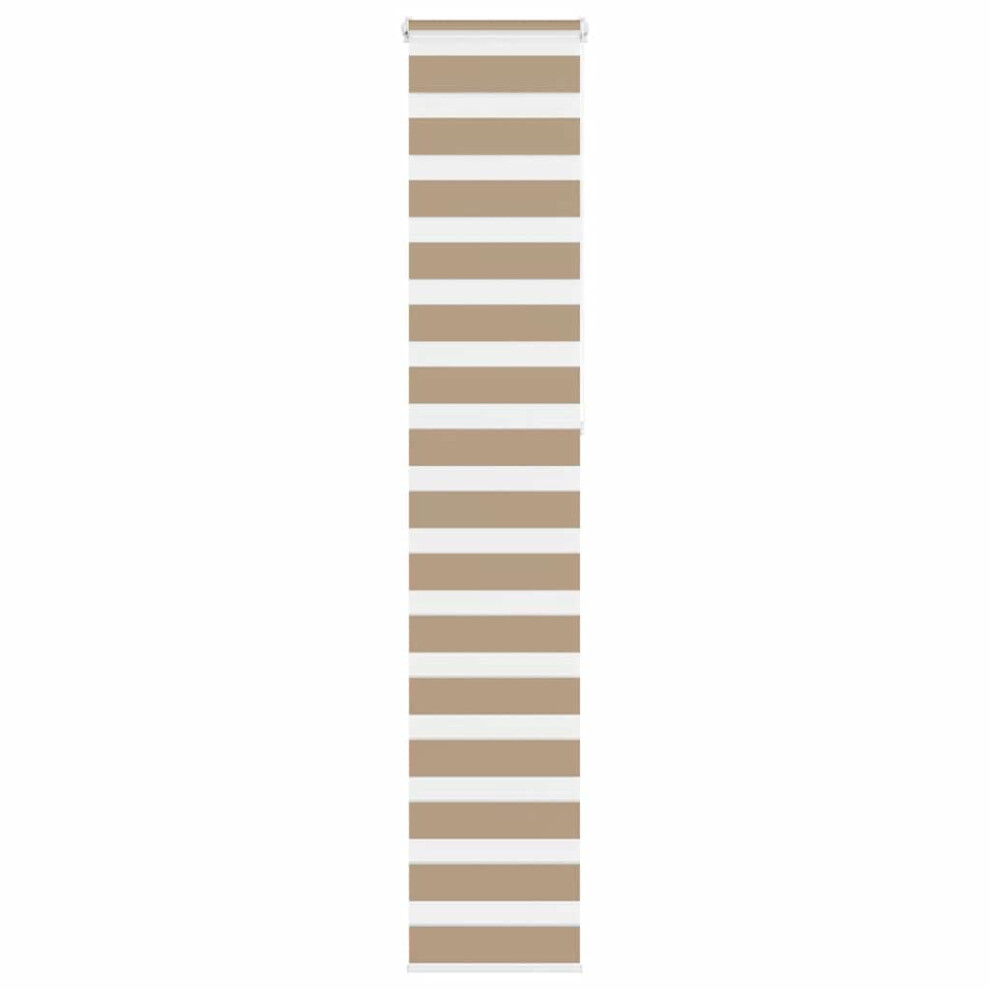 Vidaxl (Sand 45 X 230 Cm) Zebra Blind 45X230 Cm Fabric Width 40.9 Cm Polyester Brown/Dark/Grey