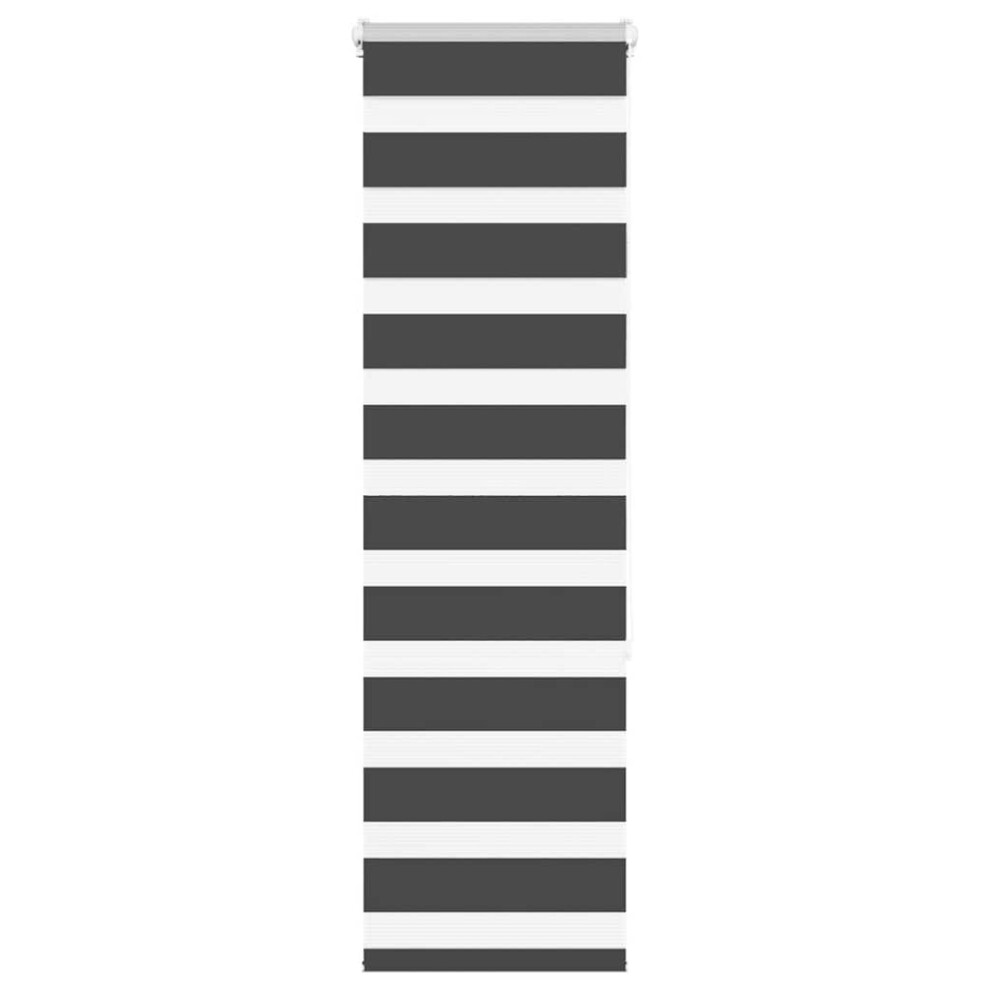 Vidaxl (Black, 45 X 150 Cm) Zebra Blind Dark Grey 45X230 Cm Fabric Width 40.9 Cm Polyester