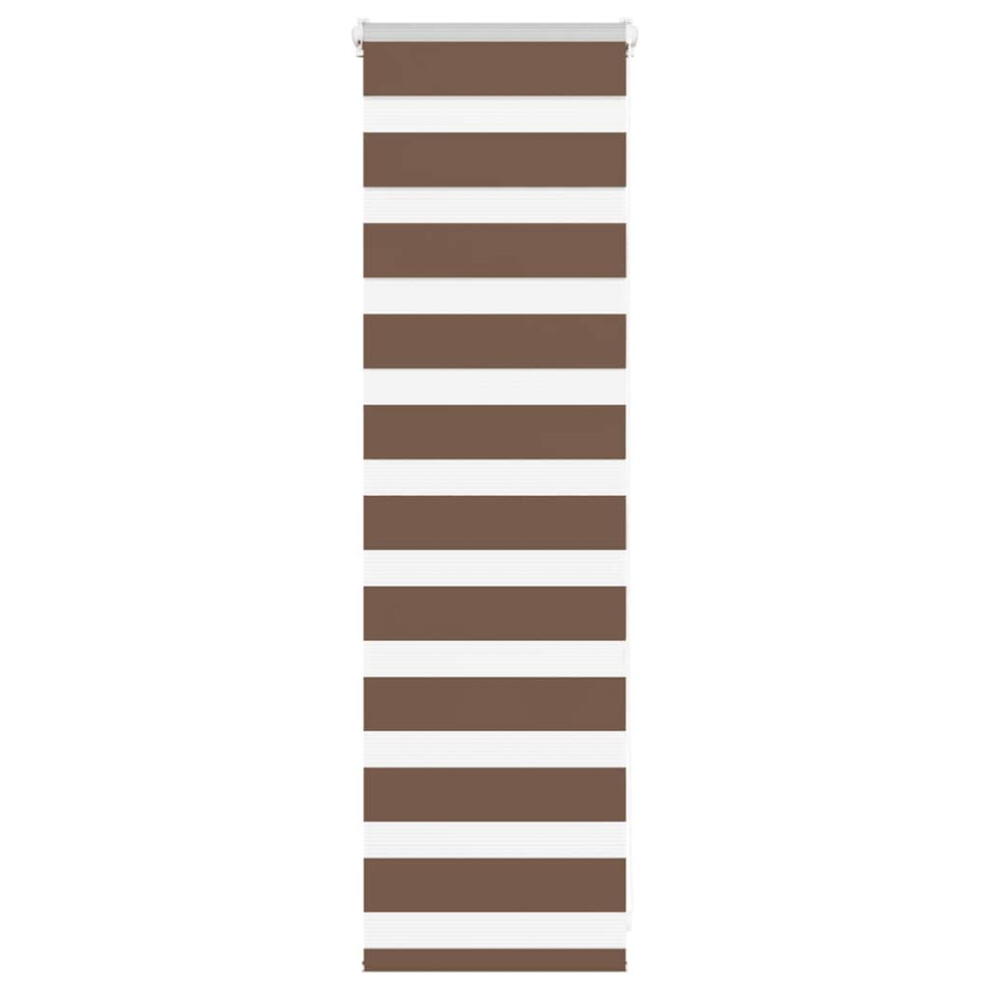 Vidaxl (, 50 X 100 Cm) Zebra Blind 45X230 Cm Fabric Width 40.9 Cm Polyester Brown/Dark/Grey