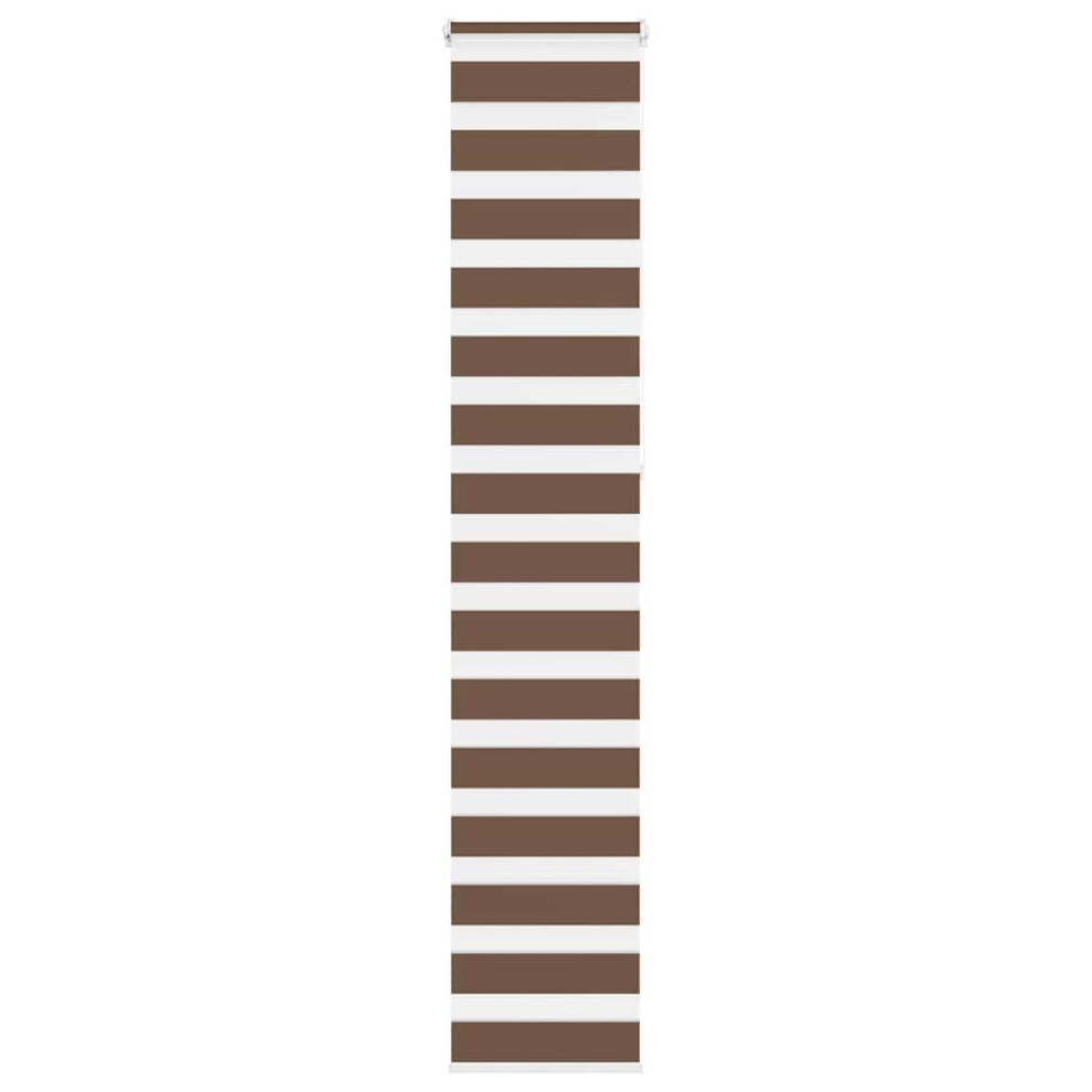 Vidaxl (, 50 X 230 Cm) Zebra Blind 45X230 Cm Fabric Width 40.9 Cm Polyester Brown/Dark/Grey