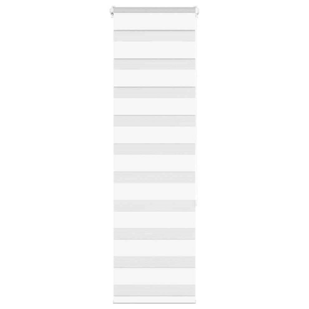Vidaxl (White, 40 X 150 Cm) Zebra Blind Dark Grey 45X230 Cm Fabric Width 40.9 Cm Polyester