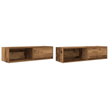 vidaXL TV-Schränke 2 Stk. Altholz-Optik 100x31x25,5 cm Holzwerkstoff