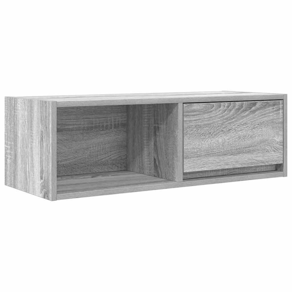 Vidaxl ( Sonoma, Pcs/ 80 Cm) Tv Cabinet Sonoma Oak 80X31x25.5 Cm Engineered Wood Tv Bench Grey Size 1