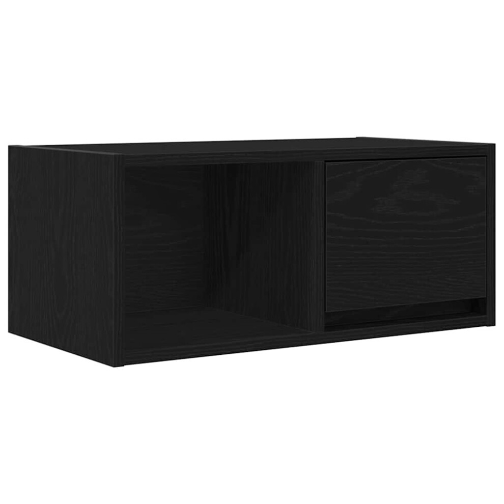 (black oak, 1 pcs/ 60 cm) vidaXL TV Cabinet Sonoma Oak 80x31x25.5 Cm Engineered Wood TV Bench