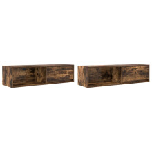 (smoked oak, 2 pcs/ 100 cm) vidaXL TV Cabinet Sonoma Oak 80x31x25.5 cm Engineered Wood TV bench