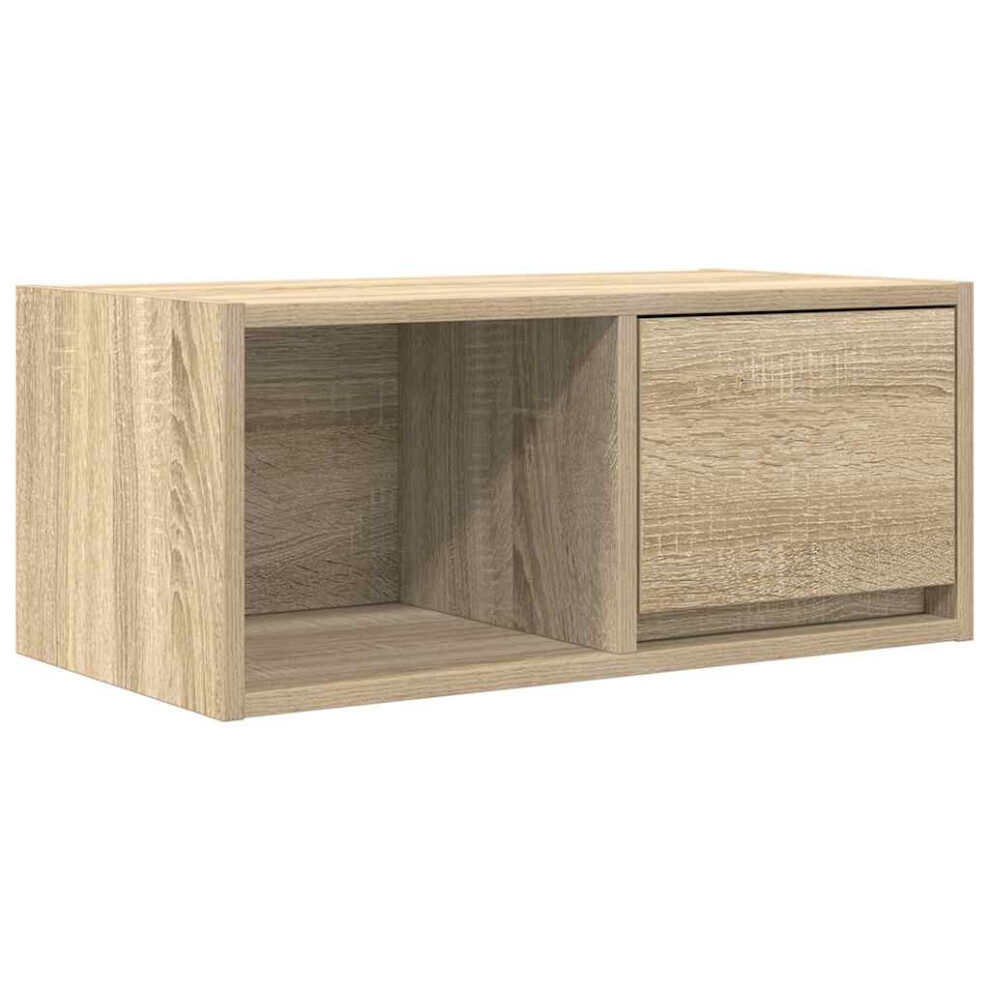 Vidaxl (Sonoma Oak, 1 Pcs/ 60 Cm) Tv Cabinet Sonoma Oak 80X31x25.5 Cm Engineered Wood Tv Bench