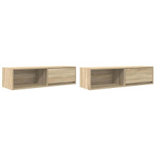vidaXL TV-Schränke 2 Stk. Sonoma-Eiche 100x31x25,5 cm Holzwerkstoff