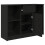 VidaXL vidaXL Sideboard with Drawer Black Oak 101x35x76 cm Engineered Wood 5