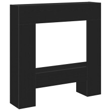 vidaXL Fireplace Surround Black Oak 81x18x82 cm Engineered Wood fire place