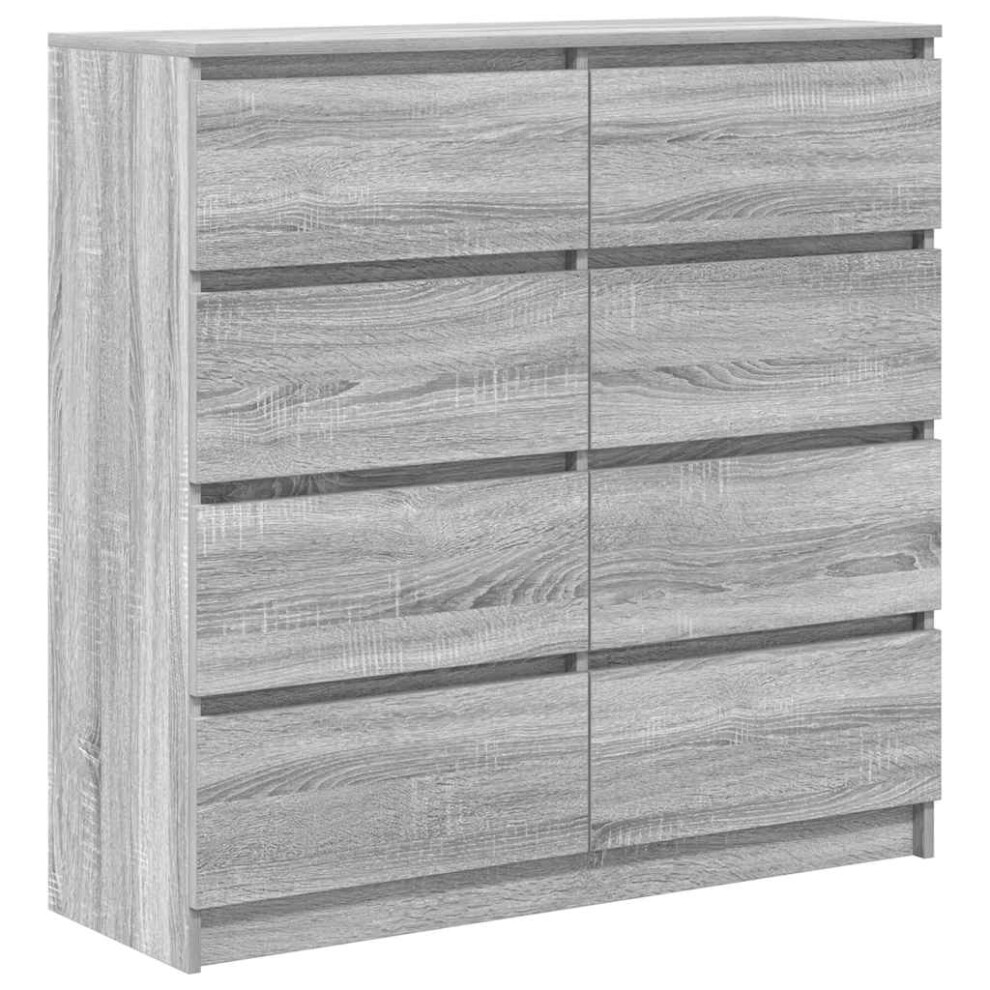 Vidaxl Sideboard Grey Sonoma 100X35x99 Cm Engineered Wood Storage Cabinet