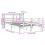 VidaXL vidaXL Bed Frame with Headboard White 150x200 cm King Size Solid Wood Pine 4